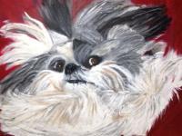 One Swanky Dog - Acrylic Paintings - By Kelly Stewart, Abstract Painting Artist
