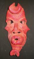 Mask 3 - Papier-Mache Sculptures - By Liviu Bora, Figurative Sculpture Artist
