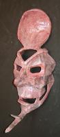 Mask 9 - Papier-Mache Sculptures - By Liviu Bora, Figurative Sculpture Artist