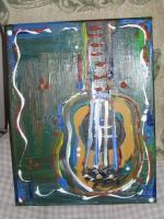 Guitar Art 2010 - Acrylic Paintings - By Phillip Vaughn, Abstract Art Pop Art Painting Artist