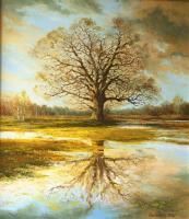 Oak - Oil On Canvas Paintings - By Jan Bartkevics, Landscape Painting Artist