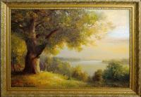Landscape Of Oak - Oil On Canvas Paintings - By Jan Bartkevics, Landscape Painting Artist