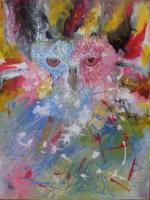 Watching You - Acrylic Paintings - By Kevin Carr, Modern Abstract Fantasy Painting Artist