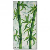 Nature  Plants - Bamboo - Acrylics On Canvas
