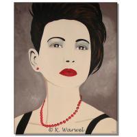 Scarlett - Acrylics On Canvas Paintings - By Klaudia Warwel, Pop Art Painting Artist