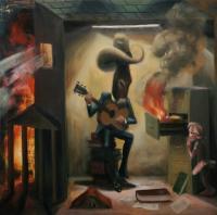 Judge Blues - Oil Paintings - By Desmond Shortt, Satire Painting Artist