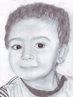 Childhood - Pencil And Paper Drawings - By Violetta Babajanova, Portrait Drawing Artist