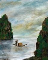Ha Long Bay - Acrylic On Canvas Paintings - By Khanh Ha, Abstract Painting Artist