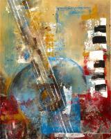 Music Thru Time - Acrylic On Canvas Paintings - By Khanh Ha, Abstract Painting Artist
