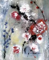 Wild Poppies - Acrylic Oil Paintings - By Khanh Ha, Abstract Painting Artist