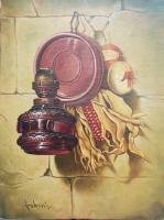 Old Lamp - Oil Paintings - By S   O   L   D S   O   L   D, Realism Painting Artist