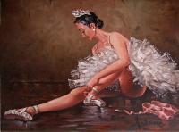 Ballerina III - Natasha M - Oil Paintings - By S   O   L   D S   O   L   D, Realism Painting Artist
