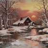 Old Mill In The Snow - Oil Paintings - By S   O   L   D S   O   L   D, Realism Painting Artist