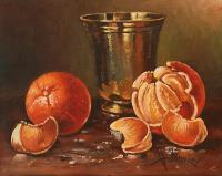 Oranges - Oil Paintings - By S   O   L   D S   O   L   D, Realism Painting Artist