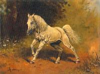 White Horse - Oil Paintings - By S   O   L   D S   O   L   D, Realism Painting Artist