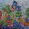 Divine Harmony - Mixed Media On Canvas Mixed Media - By Gopa Ghosh, Abstract Mixed Media Artist