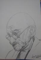 Mahatma Gandhi - Paper Drawings - By Sangeetha Prasad, Pencil Sketch Drawing Artist