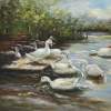 Gooses - Oil On Canvas Paintings - By Future Art, Realism Painting Artist