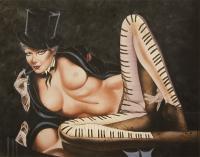 Play Girl - Oil On Canvas Paintings - By Future Art, Modernism Painting Artist