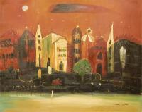 Architecture - Oil On Canvas Paintings - By Future Art, Avangard Painting Artist