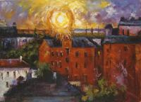 Architecture - Oil On Canvas Paintings - By Future Art, Postimpressionism Painting Artist