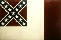 Blood Stained Banner Confederate States Of America - Oil On Canvas Paintings - By Eloy F Calleja, Abstract Painting Artist