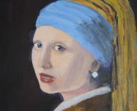 Wip  Cover - Vermeer Pg - Oil Stretched Canvas Paintings - By Ewen Morrison, Portrait Painting Artist