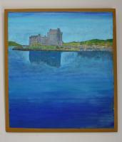 Eilean Donan Castle - Oil On Board - Support Paintings - By Ewen Morrison, Historic Views Painting Artist