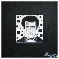 Kazumir Malevich In A Black Square - Oil Canvas Paintings - By Alexey Grishankov, Modern Art Painting Artist