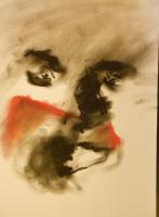 Portrait 1 - Soft Pastel On Paper Paintings - By Gray ÃœNal, Soft Pastel Painting Artist
