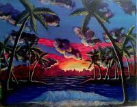 Lost In Paradise - Acrylic Paintings - By Lelana Villa, Colorful Surrealism Painting Artist