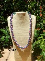 Pearls Colorful Necklace - Waving Beads Jewelry - By Chen Z, Fashion Jewelry Artist