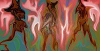 Showdancers 1 - Digital Mixed Media - By Don Vout, Abstract Expressionism Mixed Media Artist