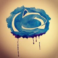 Penn State Logo - Watercolor On Paper Paintings - By Kelsey Mulhollem, Misc Painting Artist