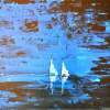 Sails In The Night - Acrylic On Canvas Paintings - By Massimo Franzoni, Abstract Painting Artist