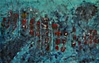 Thoughts Of Love In A Deep Ocean - Acrylic On Canvas - 180 X 120 Mixed Media - By Massimo Franzoni, Abstract Mixed Media Artist