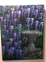 Wisteria Dreams - Acrylics Paintings - By Nancy Patterson, Impressionism Painting Artist
