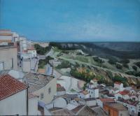 View From Pisticci - Acrylic Paintings - By Anne Parker, Self Taught Painting Artist