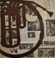 Musical Space - Newspaper Mixed Media - By Grace Fairchild, Process Mixed Media Artist