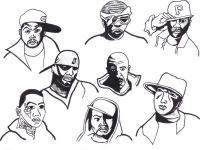 Faces Of Hip Hop 2 - Pencil  Paper Drawings - By Nova B, Nova B Creation Drawing Artist