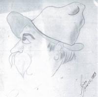 Prospector - Pencil  Paper Drawings - By Berine Thompson, Black  White Drawing Artist