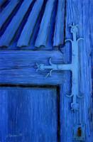 Patzcuaro Mexico - Blue Church Door - Stretched Canvas Giclee Print - Camera_Computer