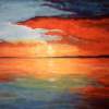 Sunset - Acrylic On Canvas Paintings - By Michael Piscatelli, Nature Painting Artist