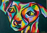 Fido - Acrylic On Canvas Paintings - By Michael Piscatelli, Abstract Painting Artist