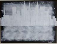Ghost City - Acrylic On Canvas Paintings - By Michael Piscatelli, Abstract Painting Artist
