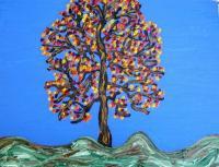 Autumn Tree - Oil And Acrylic Paintings - By Joe Dimino, Impressionism Painting Artist