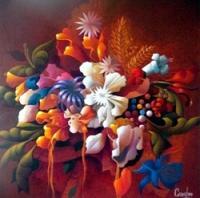 Floralattic - Canvas Giclee Paintings - By Rupert Crossley, Realisme Painting Artist