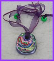 Queen Of The Party - Polymer Clay Jewelry - By Natalia Levis-Fox, Abstract Jewelry Artist