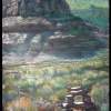 Prayer Rock - Oil Pastels Paintings - By John Mccullough, Post Impressionism Painting Artist