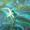 Vanilla Orchid - Oil Pastels Paintings - By John Mccullough, Post Impressionism Painting Artist